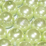 20 Perle in vetro cerato menta chiaro 10mm
