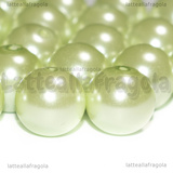 20 Perle in vetro cerato menta chiaro 10mm
