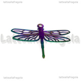 Filigrana Libellula in Acciaio Inox Multicolor 29x34.5mm