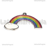 Ciondolo Arcobaleno in Acciaio Inox smaltato 20x35mm