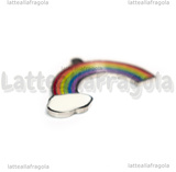 Ciondolo Arcobaleno in Acciaio Inox smaltato 20x35mm