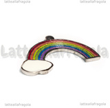 Ciondolo Arcobaleno in Acciaio Inox smaltato 20x35mm
