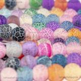 Perle in Agata colori misti glassati 6mm filo 35cm circa