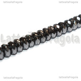 Rondelle in Ematite sfaccettata 6x3mm filo 38cm circa