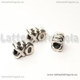 Bacio e abbraccio in metallo argento antico 12x9mm