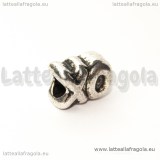 Bacio e abbraccio in metallo argento antico 012x9mm