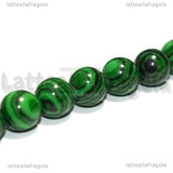 Perle in Malachite sintetica verde 8mm filo 38cm circa