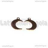 Ciondolo Luna in Acciaio Inox Oro Rosa 16.5x11mm
