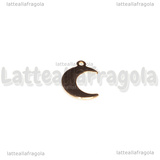 Ciondolo Luna in Acciaio Inox Oro Rosa 16.5x11mm
