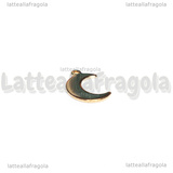 Ciondolo Luna in Acciaio Inox Oro Rosa 16.5x11mm
