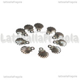 10 Conchiglie in acciaio inox 7.5x5.5mm