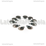 10 Conchiglie in acciaio inox 7.5x5.5mm