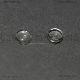 5 Cabochon in vetro trasparente tondo effetto lente 6mm