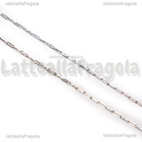 Catena in Acciaio Inox maglia rettangolare 2.2x0.7mm