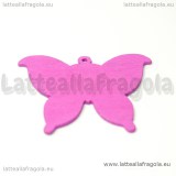 Ciondolo Farfalla in legno fucsia 50x36.6mm