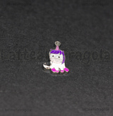 Charm Unicorno in Acciaio Inox smaltato 14x8.5mm