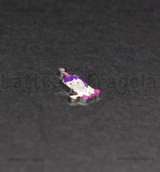 Charm Unicorno in Acciaio Inox smaltato 14x8.5mm