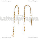 Basi Orecchini in Acciaio Inox Dorato 85x1.2mm