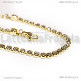Bracciale Tennis In Acciaio Inox con Strass Cristal 3mm 21cm