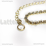 Bracciale Tennis In Acciaio Inox con Strass Cristal 3mm 21cm