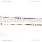 Collana in Argento 925 rodiato maglia ovale 1.3x1mm 45cm