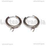 Creole in Acciaio Inox con asola 19x17x2.5mm