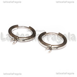 Creole in Acciaio Inox con asola 19x17x2.5mm