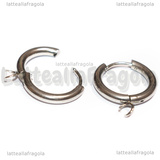 Creole in Acciaio Inox con asola 19x17x2.5mm