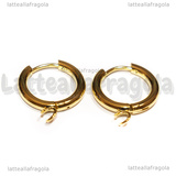 Creole in Acciaio Inox Dorato 24K con asola 19x17x2.5mm