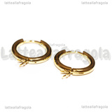 Creole in Acciaio Inox Dorato 24K con asola 19x17x2.5mm