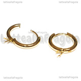 Creole in Acciaio Inox Dorato 24K con asola 19x17x2.5mm