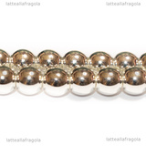 Perle in Ematite Silver Plated non magnetica Grado A 6mm filo 40cm