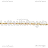 Catena in Acciaio Inox Dorato maglia rettangolare 2.2x0.7mm
