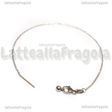 Bracciale in Acciaio Inox maglia ovale scorrevole 1.5x1x0.5mm 21cm