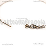 Bracciale in Acciaio Inox maglia ovale scorrevole 1.5x1x0.5mm 21cm