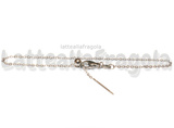 Bracciale in Acciaio Inox maglia ovale scorrevole 1.5x1x0.5mm 21cm