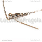 Bracciale in Acciaio Inox maglia ovale scorrevole 1.5x1x0.5mm 21cm