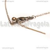 Bracciale in Acciaio Inox maglia ovale scorrevole 1.5x1x0.5mm 21cm