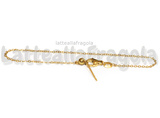 Bracciale in Acciaio Inox Dorato maglia ovale scorrevole 1.5x1x0.5mm 21cm
