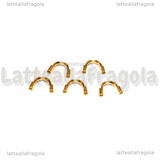5 Coprifilo in Acciaio Inox Dorato 7x5x1.5mm