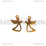 Ciondolo Angelo in Acciaio Inox Dorato 18x10mm