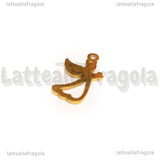 Ciondolo Angelo in Acciaio Inox Dorato 18x10mm
