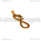 Ciondolo Infinito Innamorati in Acciaio Inox Dorato 36x13mm
