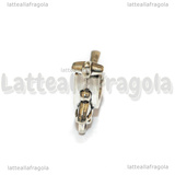 Ciondolo Vespa 3D in metallo argentato 23x17mm