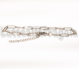 Bracciale in Acciaio Inox maglia rettangolare 12x4mm 18.5cm