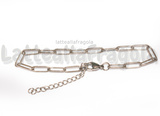 Bracciale in Acciaio Inox maglia rettangolare 12x4mm 18.5cm