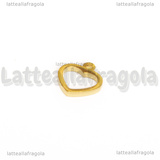 Charm Cuore in Acciaio Inox Dorato 9x8.5mm