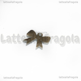 Ciondolo Fiocco in Acciaio Inox 9x9.5mm