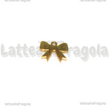 Ciondolo Fiocco in Acciaio Inox Dorato 9x9.5mm