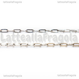 Collana in Acciaio Inox maglia rettangolare 4x1.8mm 45cm